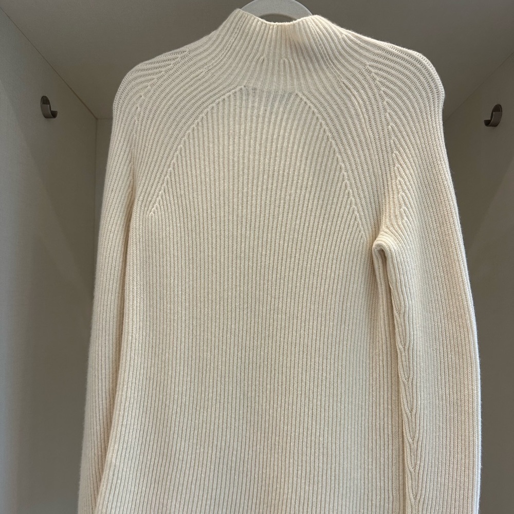 Theory Ivory Turtleneck Sweater